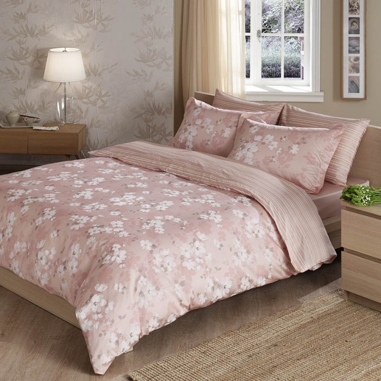 Постельное белье Delux Saten Shadow V55 Pembe
