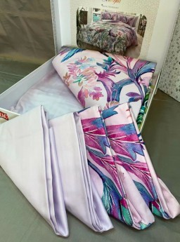 Постельное белье Digital Saten Galena V01 Lila
