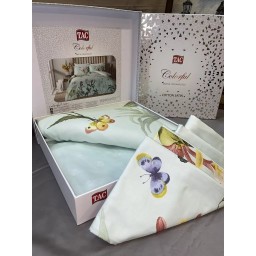 Постельное белье Digital Saten Laden V01 Mint