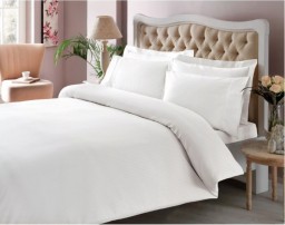 Постельное белье Premium Basic Stripe Saten Beyaz