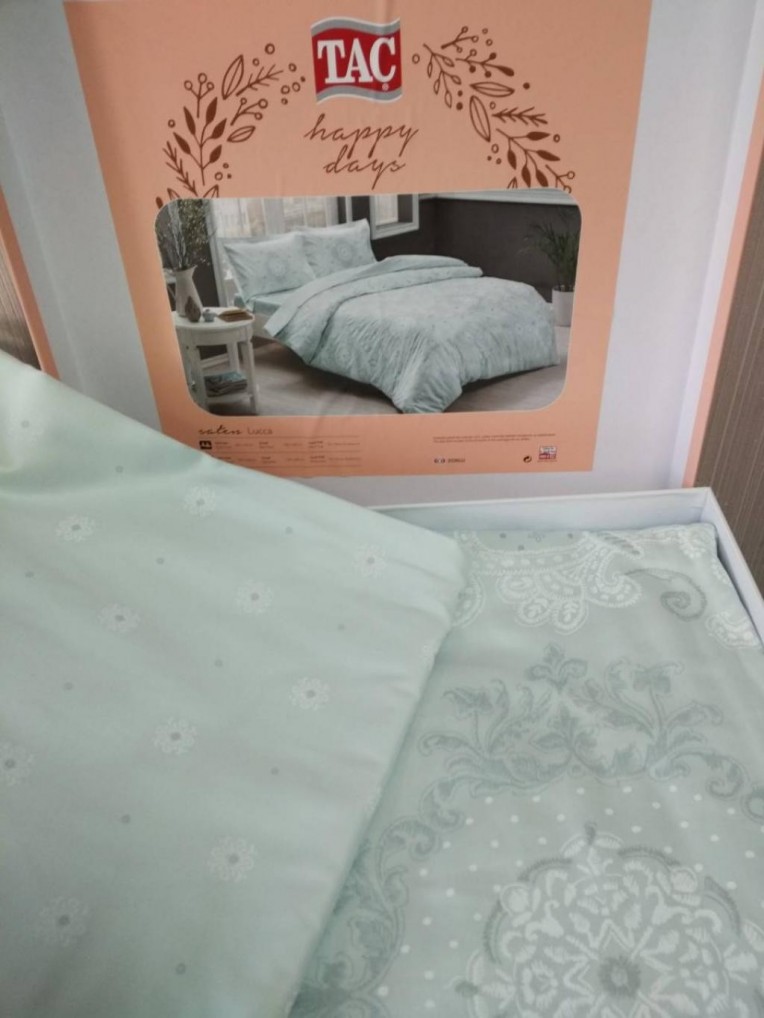Постельное белье Saten Lucca V53 Mint лучшего качества