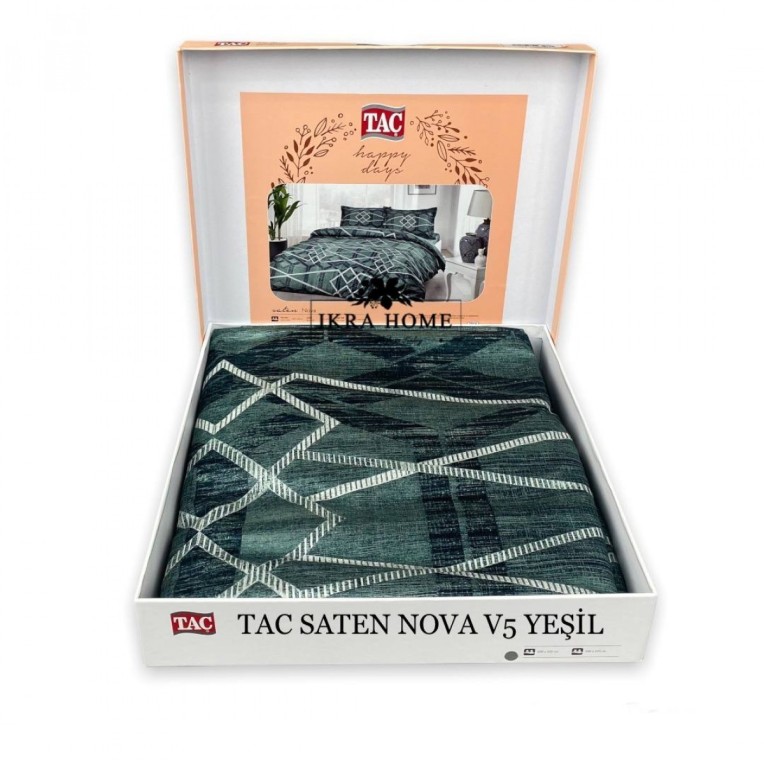 Постельное белье Saten Nova V05 Yesil по лучшей цене в Казахстане